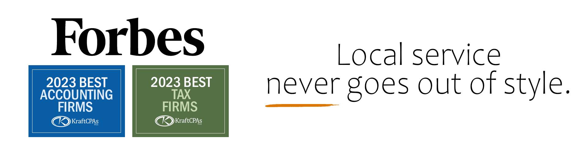 Forbes list web banner KraftCPAs makes Forbes Best Accounting and Tax Firms 2023 list